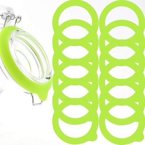 Juntas de silicona de repuesto para tarros, juntas de silicona herméticas (verdes) (1/5)