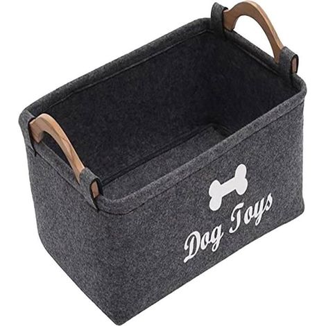 Boîte de rangement pour jouets pour animaux de compagnie, panier pour chiots, fournitures pour chien, rectangulaire, pliable (1/5)