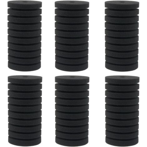 Lot de 6 filtres en éponge pour aquarium - Filtre éponge pour filtration biologique et mécanique - Filtre silencieux en mousse submersible pour aquarium - Éponges de rechange pour filtre (1/5)