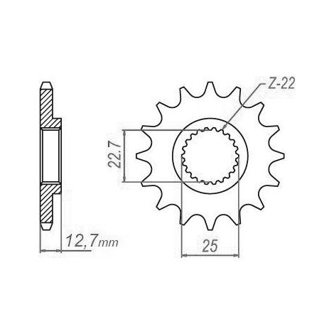 Pignon Polaris - 520 - 13 Dents - Similaire JTF3221 - Made in Germany