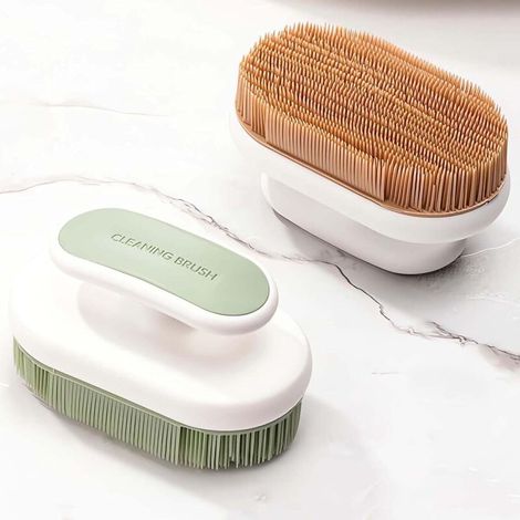 2er-Pack Reinigungsbürsten mit weichen Silikonborsten für Wäsche und Flecken (1/5)