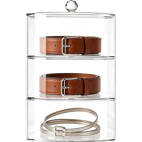 Organisateur de Ceintures Transparent Support de Rangement et de  Organisateur de Cravates Pour Maison Chambre Dressing Tiroir Entrée Appartement (1/5)