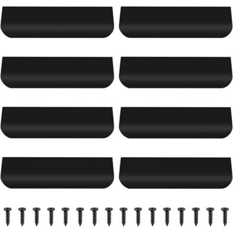 maniglie nere per mobili, maniglie invisibili per mobili da 120 mm, maniglie per cucina, maniglie per cassetti in lega di alluminio nero per ante di armadi, maniglie per ante di guardaroba, maniglia (1/4)