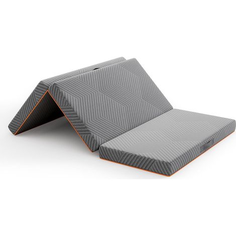 Matelas Pliable 80x195x15cm Mousse Mémoire Gel Lit d’Appoint (1/5)