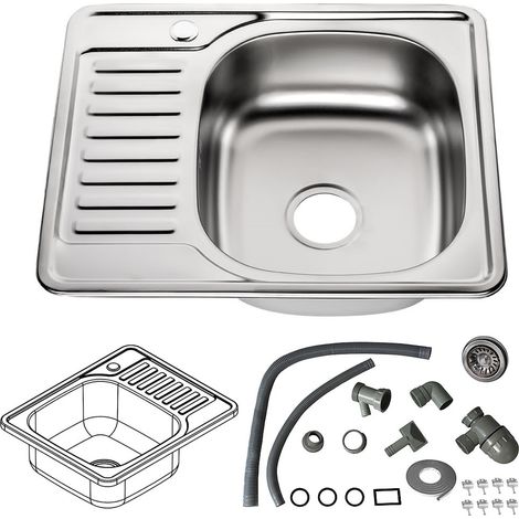 Melko Abwaschbecken Küchenspüle Edelstahlspüle Spülbecken Spüle Einbauspüle (1/5)