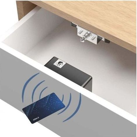 Serrure invisible pour meubles, facile à installer soi-même, serrure électronique pour armoires, casiers, tiroirs en bois. (1/3)
