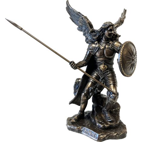 Statuette Saint Raphaël de couleur bronze (1/5)