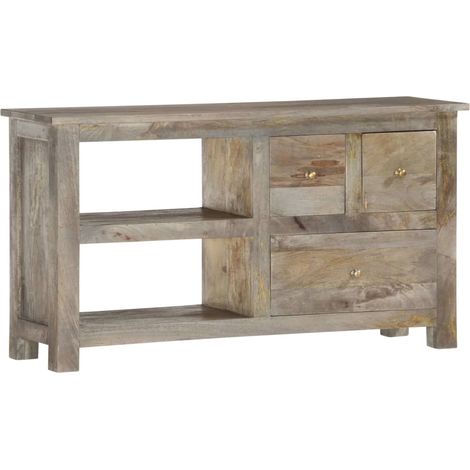 Meuble TV 100x30x55 cm Bois de manguier massif (1/5)