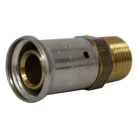 Manchon droit multicouche à visser Comap - Mâle 1/2' - Diamètre 20 mm (1/4)