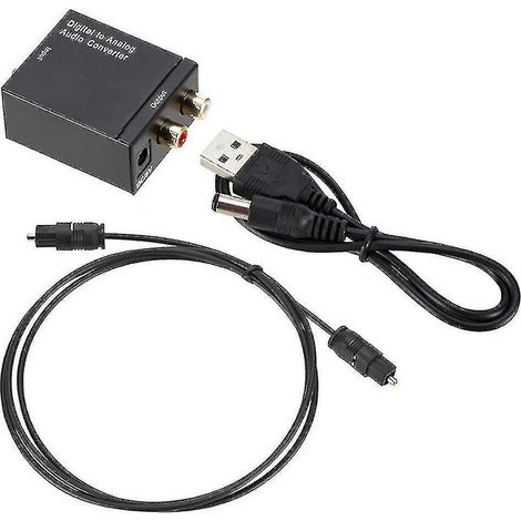 CREA Digital To Analog Audio Converter Optical Coaxial Toslink Rca Tv Lr Sound Adapter
