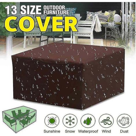 Housse pour ensemble de mobilier de patio, housse pour canapé d'angle d'extérieur, housse pour ensemble table et chaises d'extérieur, imperméable (1/4)
