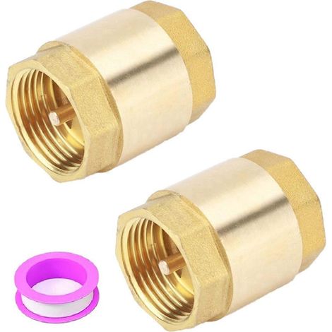 2 pièces Clapet anti-retour à ressort à filetage femelle NPT 1 pouce -- (1/5)