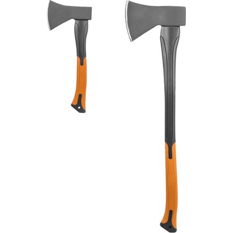 2er Set Äxte mit Fiberglasgriff: Axt + kleine Axt
