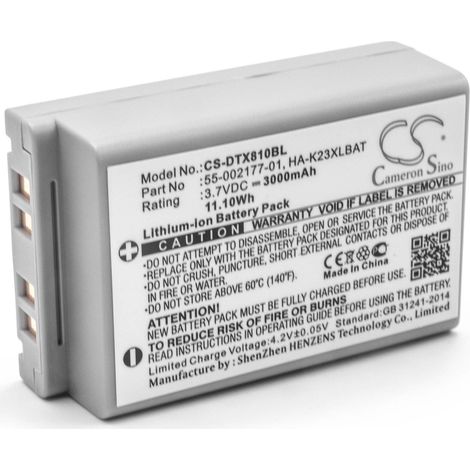 vhbw batteria sostituisce Casio 55-002177-01, HA-K23XLBAT per lettore di codici a barre, POS (3000mAh, 3,7V, Li-Ion)