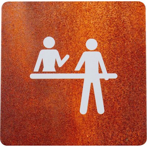 Plaque de porte alu effet rouille - Reception - 4385136 (1/2)