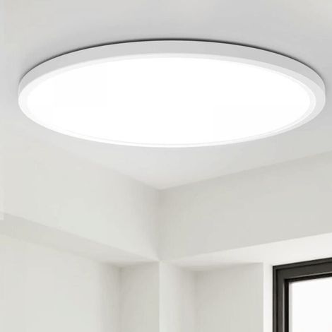 ZOLGINAH Plafonnier LED 18W Luminaire Salle de Bain 1700LM Blanc Naturel 5000K Lampe de Plafond Étanche IP54 Plafonnier Salon Applicable à Salle de Bain Chambre Cuisine Balcon Garage Ø23×3cm (1/5)