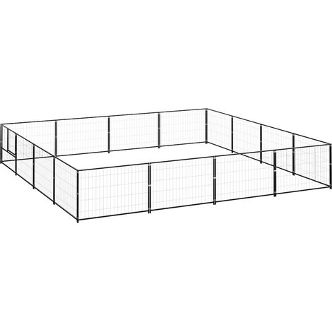 Chenil Noir 16 m² Acier