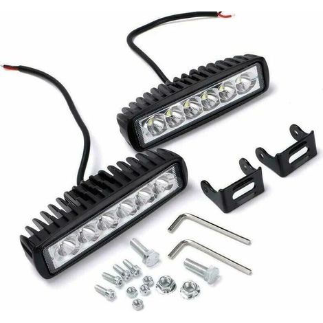 Faro LED 12v, 2 pezzi 18W 16cm proiettore Spot luce di lavoro a lungo raggio Faro LED LED moto auto barra luci di lavoro a LED lampada da lavoro per camion (1/5)