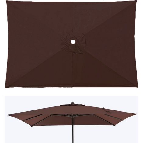 Toile de rechange pour parasol de jardin 2 x 3 m - Résistante aux UV et imperméable - Pour terrasse uniquement (1/4)