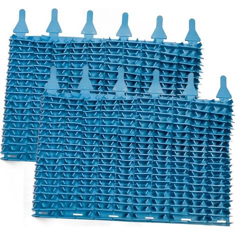 Pack de 2 brosses à lamelles bleues – Accessoire pour robot de piscine – Compatible avec Zodiac Indigo, Sweepy Free, Voyager