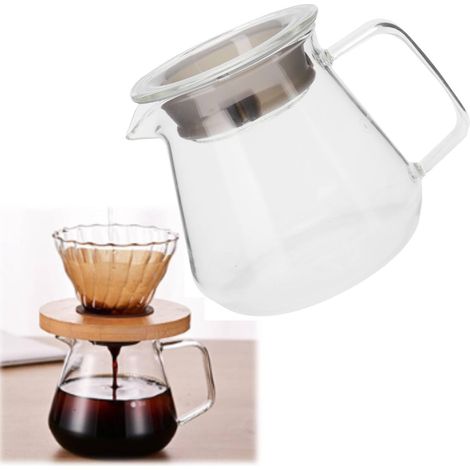 1 Verseuse à Café, Verre 300ml, Bec Verseur Précis, Poignée Anti-Brûlure, Compatible Porte-Filtres, Préparation Manuelle Maison (1/5)