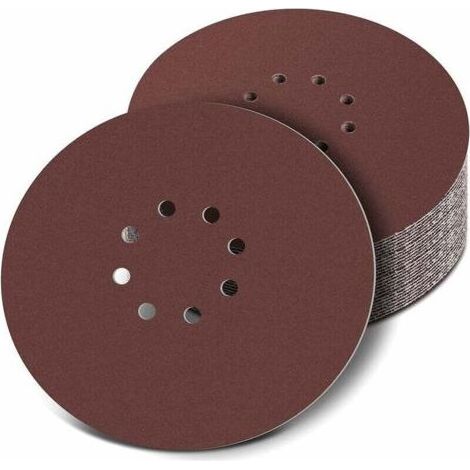 Rnemitery – Disque abrasif de ponceuse 225mm – Lot de 30 disques avec 8 trous – Grains 120/240 pour bois, métal et verre – Fixation Velcro (1/5)