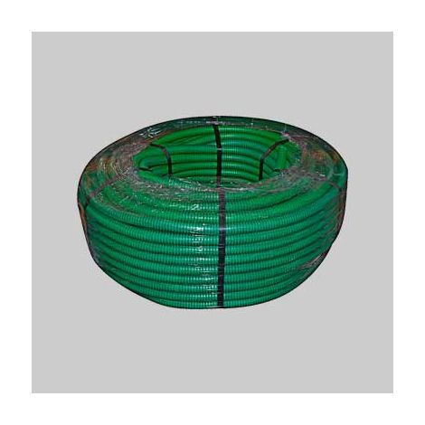 Tubo corrugato con tirafilo verde  diametro 25 - rotolo 50 mt conf. da 50 ml