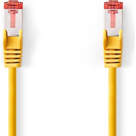 Nedis CAT6-Netzwerkkabel / RJ45 Stecker / RJ45 Stecker / S/FTP / 15.0 m / Rund / LSZH / Gelb / Label