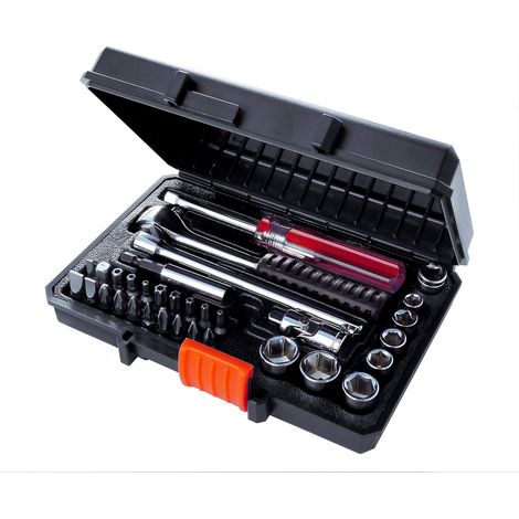 Black & Decker – Coffret multi-outils 33 pièces – Douilles et embouts de vissage pour entretien automobile – A7142XJ