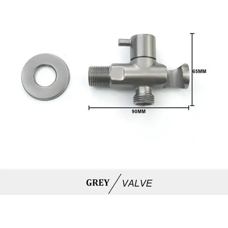 (Vanne grise) Ensemble de douchette WC bidet portable en laiton doré rose, fixation murale, pommeau de douche de salle de bain autonettoyant (1/3)