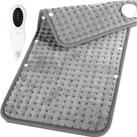 Almohadilla Calefactora - 43 x 84 cm - Con Cierre de Botones - Para Espalda Manos y Pies - 10 Niveles de Temperatura - Temporizador - Tela de Franela Suave - 1 Unidad (1/5)