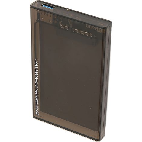 Boîtier pour disque dur SATA III 2,5 pouces USB 3.0 compatible UASP, jusqu'à 6 To (SSD) - Boîtier portable pour disque dur SSD 2,5 pouces YC S9 (disque dur non inclus). (1/5)