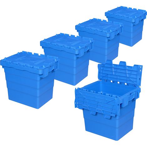 BRB 5x Klappdeckelbehälter/ALC LxBxH 400x300x365 mm, 32 Liter