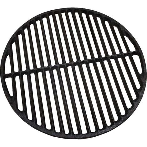 Grille ronde en fonte pour barbecue au charbon de bois et au gaz, 30 cm-45,7 cm, pièce de rechange, grille de barbecue noire (maille de 38 cm)