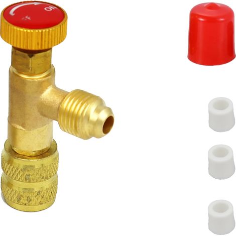 Válvula de carga de refrigerante, aleación de aluminio-cobre, compatible con R22 y R410, ALTA 2 (1/2)