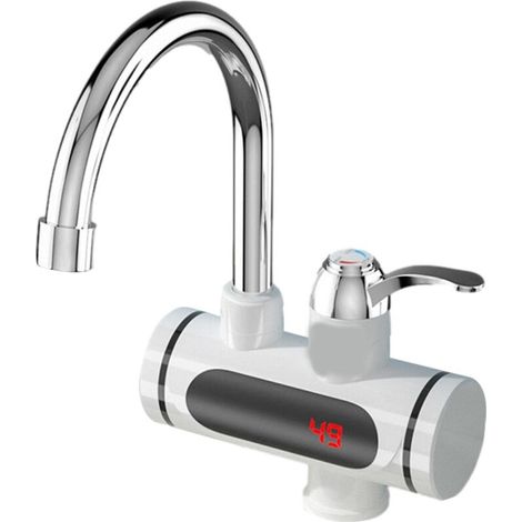 Robinet Chauffant Électrique - Sans Réservoir - Affichage Numérique - Réglage Température 30-60 °C - Sécurité Eau/Électricité Séparée - Pour Cuisine et Salle De Bain - 1 Pièce (1/5)