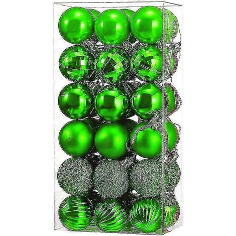 36 boules de Noël incassables vertes (1/5)
