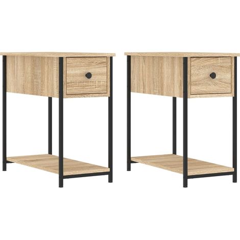 Maison Exclusive - Nachttische 2 Stk. Sonoma-Eiche 30x60x60 cm Ho