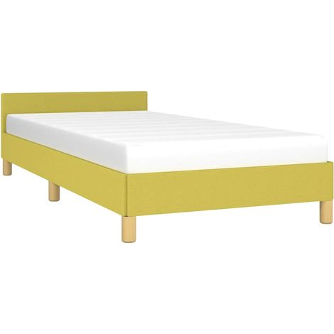 Bettgestell ohne Matratze Grün 100x200 cm Stoff vidaXL (1/5)