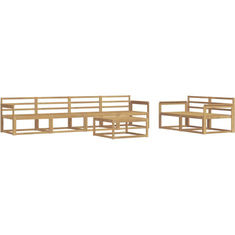 Set di divani da esterno 7 pcs Bianco vidaXL