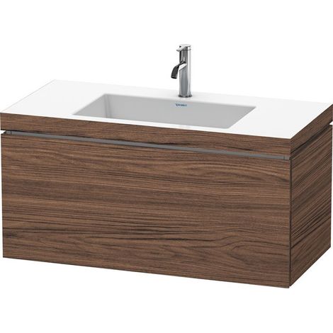 Mobile lavabo L-CUBE WT Vero Air 500x1000x480mm 1 foro rubinetteria noce scuro