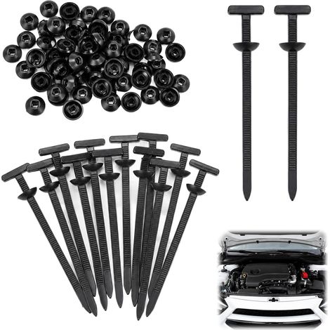 100 Pièces Attaches Autobloquantes Universelles en Nylon Noir, Collier de Serrage et Serre Cable Plastique pour Réparation Automobile, Fixation Rapide, Maison et Bricolage (1/5)