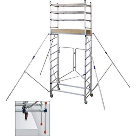 Base pieghevole con kit per dislivello -  Alt. lavoro max 4.80m - AL410/P/ALT-LIV