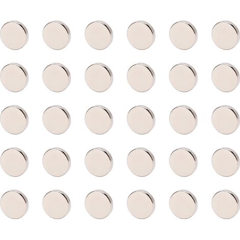 30 Stück Neodym-Magnete, supermagnetisch, 3-lagig galvanisiert, Kühlschrankmagnete für Künstlerbedarf (1/5)