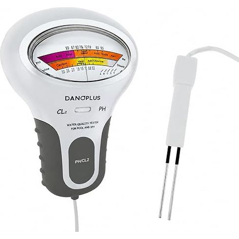 Testeur de Chlore 2 en 1 Analyseur pH Portable Qualité d'Eau pour Piscine Robinet (1/5)