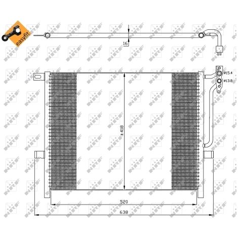 Condenseur, climatisation NRF 35589 BMW 64536914033 64538377614 6914033 8377614