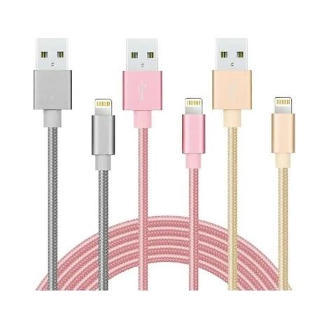 Câble de charge rapide 2 m 2 A en nylon pour iPhone Apple (1/3)