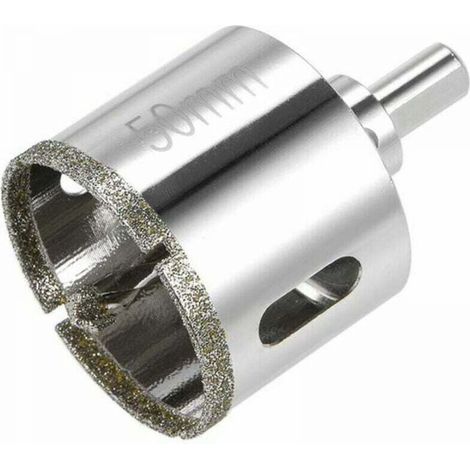 Foret diamant pour scie cloche en verre, céramique, porcelaine, carrelage 50 mm (1/5)