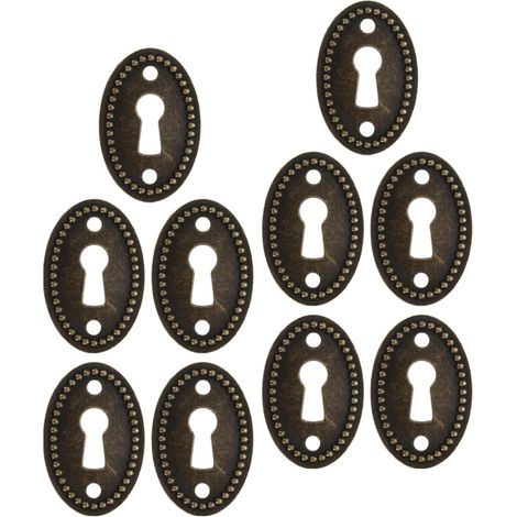 Cache-serrures ovales KALLORY au design vintage, lot de 10, en (1/5)