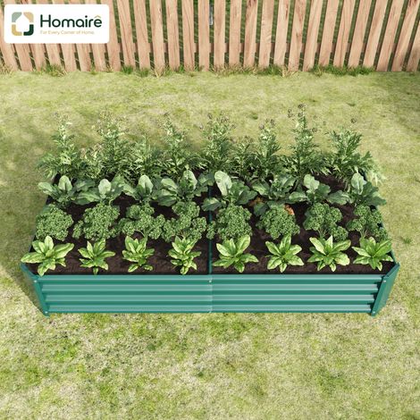 Carré potager surélevé vert en métal HOMAIRE (1/5)
